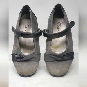 GIRLS BALLETO Leather Suede Light gray Maryjane Dress shoe Flexible Sole Comfort